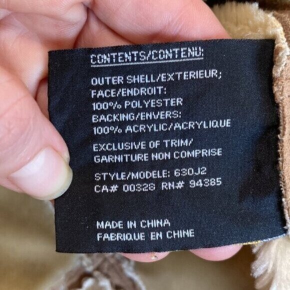 Novelti Faux Suede Shearling Coat SZ Medium - Picture 14 of 16